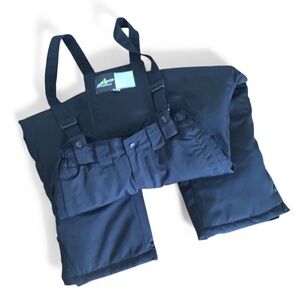 Athletech Youth Ski Snowboard Bibs Black Size Large 10/12 – Waterproof Insulated